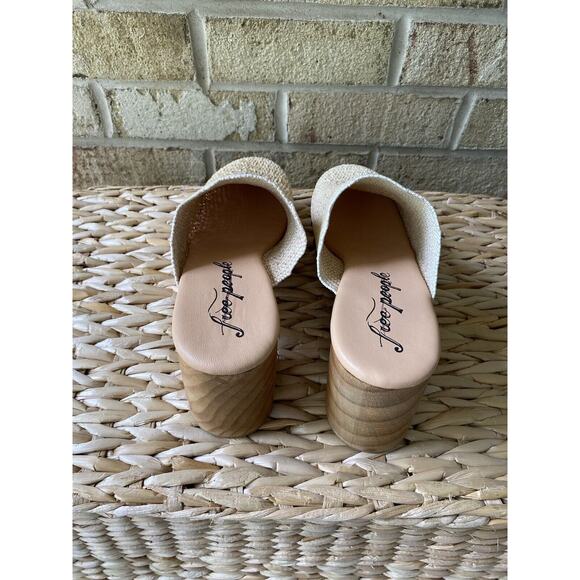 Free People Woven Cream and Tan Clogs - Picture 8 of 10